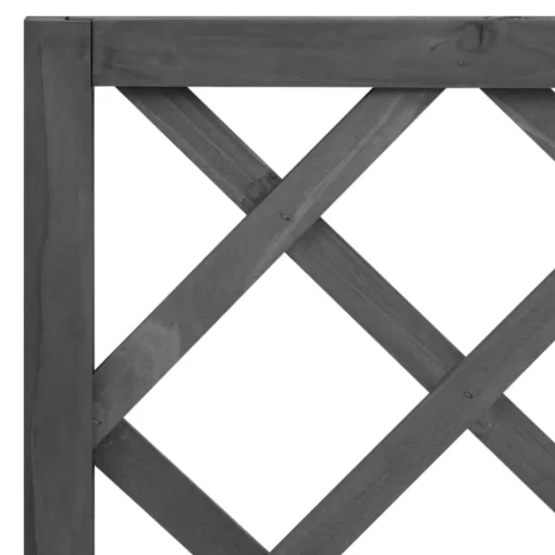 vidaXL Lawn & Garden* Garden Trellis Planter Black 27.6"X11.8"X53.1" Solid Firwood