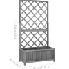 vidaXL Lawn & Garden* Garden Trellis Planter Black 27.6