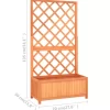 vidaXL Lawn & Garden* Garden Trellis Planter Brown 27.6