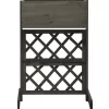 vidaXL Lawn & Garden* Garden Trellis Planter Gray 17.7