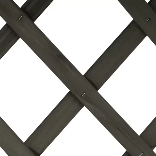 vidaXL Lawn & Garden* Garden Trellis Planter Gray 17.7"X11.8"X29.1" Solid Firwood