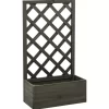 vidaXL Lawn & Garden* Garden Trellis Planter Gray 19.7