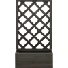 vidaXL Lawn & Garden* Garden Trellis Planter Gray 19.7