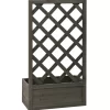 vidaXL Lawn & Garden* Garden Trellis Planter Gray 19.7