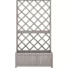 vidaXL Lawn & Garden* Garden Trellis Planter Gray 27.6