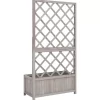 vidaXL Lawn & Garden* Garden Trellis Planter Gray 27.6