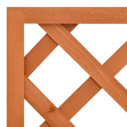 vidaXL Lawn & Garden* Garden Trellis Planter Orange 19.7"X9.8"X35.4" Solid Firwood