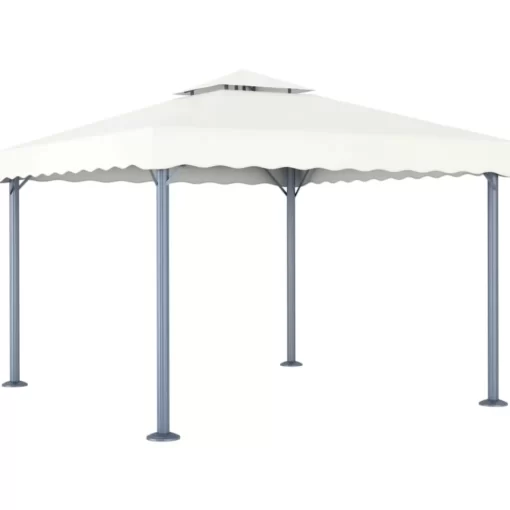 vidaXL Lawn & Garden* Gazebo 118.1"X118.1" Cream Aluminum