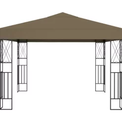 vidaXL Lawn & Garden* Gazebo 118.1"X118.1" Taupe Fabric