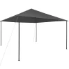 vidaXL Lawn & Garden* Gazebo 13.1'X13.1'X9.8' Anthracite 0.6 Oz/Ft²