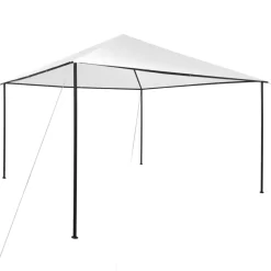 vidaXL Lawn & Garden* Gazebo 13.1'X13.1'X9.8' White 0.6 Oz/Ft²