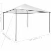 vidaXL Lawn & Garden* Gazebo 13.1'X13.1'X9.8' White 0.6 Oz/Ft²