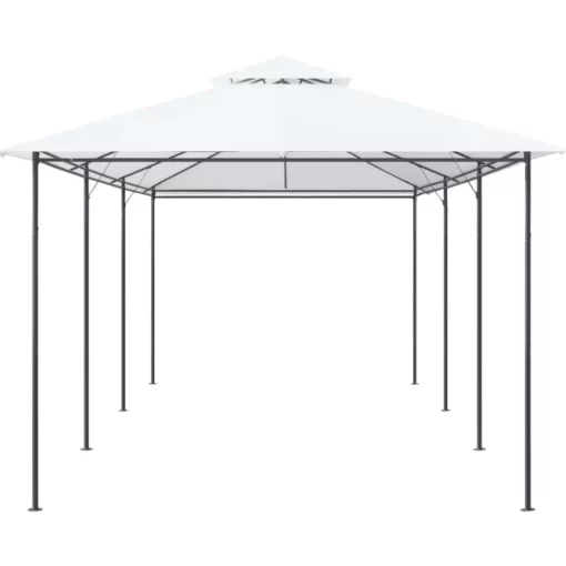 vidaXL Lawn & Garden* Gazebo 236.2"X117.3"X106.3" White 0.6 Oz/Ft²