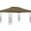 vidaXL Lawn & Garden* Gazebo 9.8'X13.1' Taupe 0.6 Oz/Ft²