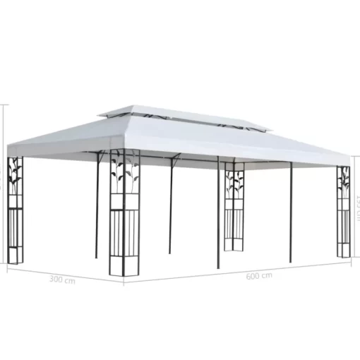 vidaXL Lawn & Garden* Gazebo 9.8'X19.7' White