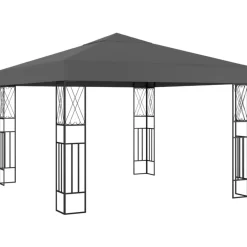 vidaXL Lawn & Garden* Gazebo 9.8'X9.8' Anthracite Fabric