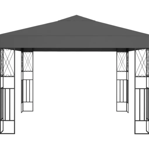 vidaXL Lawn & Garden* Gazebo 9.8'X9.8' Anthracite Fabric