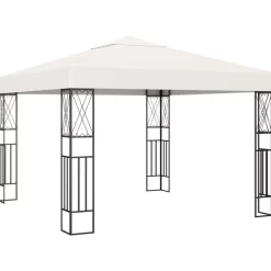 vidaXL Lawn & Garden* Gazebo 9.8'X9.8' Cream Fabric