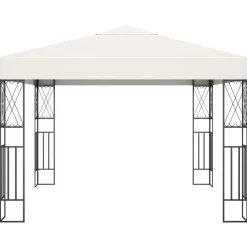 vidaXL Lawn & Garden* Gazebo 9.8'X9.8' Cream Fabric