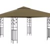 vidaXL Lawn & Garden* Gazebo 9.8'X9.8' Taupe 0.6 Oz/Ft²