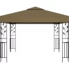 vidaXL Lawn & Garden* Gazebo 9.8'X9.8' Taupe 0.6 Oz/Ft²