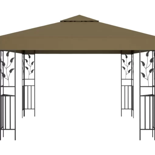 vidaXL Lawn & Garden* Gazebo 9.8'X9.8' Taupe 0.6 Oz/Ft²