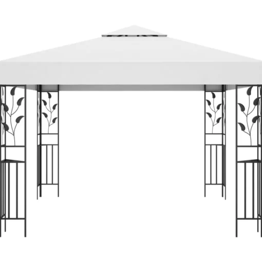 vidaXL Lawn & Garden* Gazebo 9.8'X9.8' White 0.6 Oz/Ft²