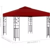 vidaXL Lawn & Garden* Gazebo 9.8'X9.8' Wine Red