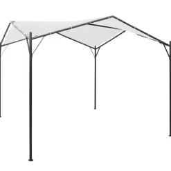 vidaXL Lawn & Garden* Gazebo 9.8'X9.8'X8.5' White 0.6 Oz/Ft²