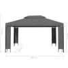 vidaXL Lawn & Garden* Gazebo Anthracite 118.1