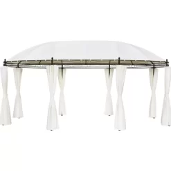 vidaXL Lawn & Garden* Gazebo Cream White 208.7"X137.8"X104.3"