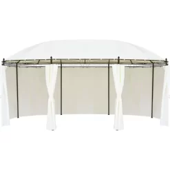 vidaXL Lawn & Garden* Gazebo Cream White 208.7"X137.8"X104.3"