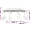 vidaXL Lawn & Garden* Gazebo Cream White 208.7