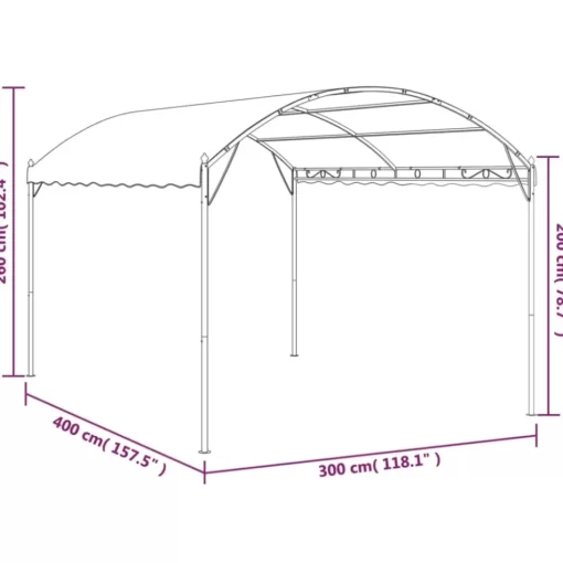 vidaXL Lawn & Garden* Gazebo Fabric Cream