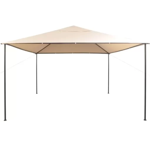 vidaXL Lawn & Garden* Gazebo Pavilion Tent Canopy 157.5"X157.5" Steel Beige