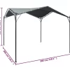 vidaXL Lawn & Garden* Gazebo Pavilion Tent Canopy 9.8Ft X9.8Ft Steel Anthracite