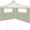 vidaXL Lawn & Garden* Gazebo Sidewalls With Windows 2 Pcs Cream