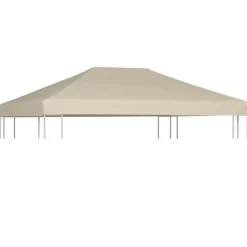 vidaXL Lawn & Garden* Gazebo Top Cover 1 Oz/Ft² 13.1'X9.8' Beige