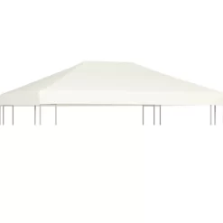 vidaXL Lawn & Garden* Gazebo Top Cover 1 Oz/Ft² 13.1'X9.8' Cream White