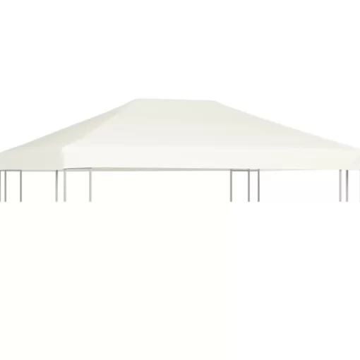 vidaXL Lawn & Garden* Gazebo Top Cover 1 Oz/Ft² 13.1'X9.8' Cream White