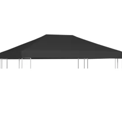 vidaXL Lawn & Garden* Gazebo Top Cover 1 Oz/Ft² 13.1'X9.8' Gray