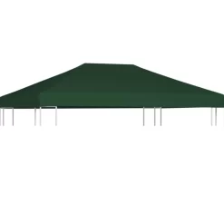 vidaXL Lawn & Garden* Gazebo Top Cover 1 Oz/Ft² 13.1'X9.8' Green