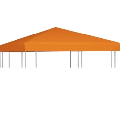 vidaXL Lawn & Garden* Gazebo Top Cover 1 Oz/Ft² 9.8'X9.8' Orange