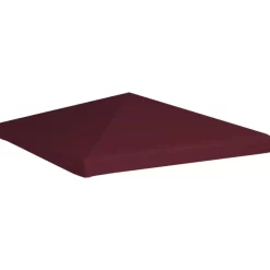 vidaXL Lawn & Garden* Gazebo Top Cover 9.1 Oz/Yd² 9.8'X9.8' Bordeaux