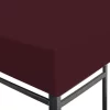 vidaXL Lawn & Garden* Gazebo Top Cover 9.1 Oz/Yd² 9.8'X9.8' Bordeaux