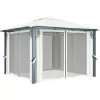 vidaXL Lawn & Garden* Gazebo With Curtain 118.1