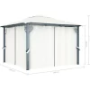 vidaXL Lawn & Garden* Gazebo With Curtain 118.1