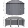 vidaXL Lawn & Garden* Gazebo With Curtains 204.7