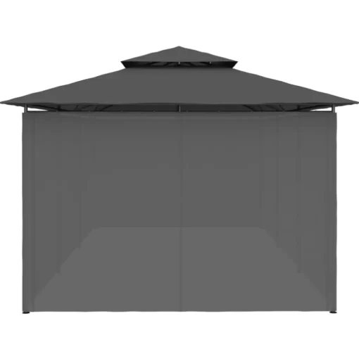 vidaXL Lawn & Garden* Gazebo With Curtains 236.2"X117.3"X106.3" Anthracite