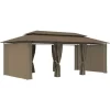 vidaXL Lawn & Garden* Gazebo With Curtains 236.2